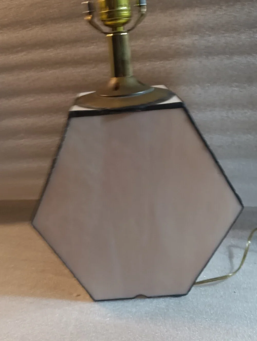 Tiffany Style Iris Flower Stained Glass Accent Lamp Dual Lighting